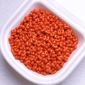 Vibrant orange two-hole acrylic seed beads for DIY jewelry and handmade crafts - 200 Pieces/Pack (Approx. 4x6mm) / Glossy Red