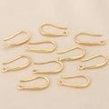Ganchos para pendientes de cobre bañados en oro de 18k para creación de joyas DIY - Medio / Dorado