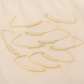 Ganci per orecchini lunghi curvi placcati oro 18k con zirconi per gioielli fai-da-te - Oro