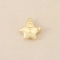 Λεπτομέρεια μενταγιόν ninja αστέρι 18K με λεία γυαλισμένη μεταλλική επιφάνεια - Χρυσό