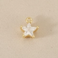 Makroaufnahme des 18k Gold-Sternanhängers mit Zirkonia und sicherer Vier-Krallen-Fassung - Gold