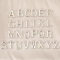 Lot de 26 pendentifs alphabet en métal poli argenté pour la création de bijoux DIY - Lettre A / Argent