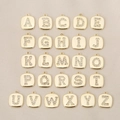 26-piece set of 18K gold plated letter pendants with cubic zirconia for DIY jewelry - Letter A Style / Gold