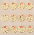 Set of twelve 18K gold-plated floral pendants with roses and lotuses for DIY jewelry - Gold Style 1 (1#) / Gold