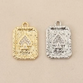 Detalle de colgantes de picas bañados en oro y plata con micro pavé de circonitas para joyas - Palo de Pica Dorado (PJ0304-Gold#3)