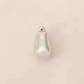 Gedetailleerd beeld van druppelhanger met spiegelgepolijste zilveren afwerking - 12x6 / Zilver