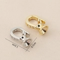 Macro detail of gold and silver jewelry clasps with cubic zirconia inlay for DIY crafts - Pave Zircon Funnel Style (#1) / Silver
