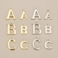 18k gold plated alphabet charms in gold and silver finishes for DIY jewelry making - Letter A / 1.6cmx1.5cm / Gold