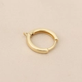 Macro de herrajes para pendientes de aro dorados con pequeños anillos de suspensión - Dorado