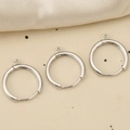 Polierte silberne französische Creolen mit Haken für die Schmuckherstellung und DIY-Projekte - 19*16mm / Silber