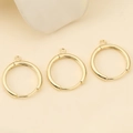 Detailansicht vergoldete S925 Sterlingsilber Brisuren Ohrhaken für DIY Schmuckherstellung - 19*16mm / Gold