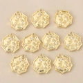 Pendente placcato oro 18k con motivo di bambù e zirconi per creazione di gioielli fai da te - Oro Stile 4