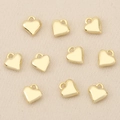 Polished 18k gold plated heart-shaped pendants for DIY jewelry making accessories - Gold Mirror Plain Heart (Style 6)