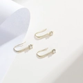 Detalle de ganchos para pendientes bañados en oro 18k con circonitas para joyería DIY - Dorado
