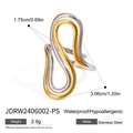 Anello bicolore impermeabile in acciaio inossidabile con fasce oro e argento - Stile Irregolare Profilato Intrecciato (JDRW2406002-PS)