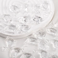 Macro shot of blue transparent resin dolphin pendant beads for DIY jewelry making - 10pcs/Pack / Transparent White