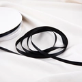 Roll of 6mm black satin ribbon for elegant floral bouquet and gift box decoration - Black