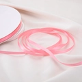 Narrow 6mm pink satin ribbon roll for gift wrapping and floral bouquet decoration - Peach Pink