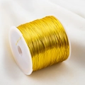 Polished gold metal wire roll for DIY jewelry making and craft weaving projects - 0.3mm (100m/Roll) / Gold
