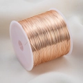 Rose gold copper wire roll for jewelry making on translucent plastic spool - 0.3mm (100m/Roll) / Rose Gold