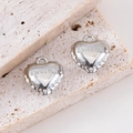 Ciondoli a cuore color argento con incisione Sweetie e bordi ondulati per gioielli fai da te - Inciso Sweetie / Argento