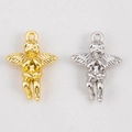 3D Cupid angel alloy pendants in gold and silver finishes for DIY jewelry making - Cupid / Silver