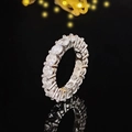 Luxury silver eternity ring with full-circle round-cut sparkling cubic zirconia stones - Size 5 / 4mm Round Prong Eternity Style (r5696)