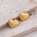 Ciondoli a cuore dorati con scritta Love You per bracciali e gioielli fai da te - Incisione Love You / Oro