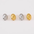 Irregular CCB metal spacer beads in gold and silver finish for DIY jewelry - Style 03-10.5x12mm / Gold
