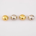 Irregular CCB beads with hammered texture in gold and silver for DIY jewelry crafts - Style 04-13x13.5mm / Gold