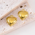 Ciondolo cuore dorato con incisione SWEETIE e texture a onde irregolari per DIY - Inciso Sweetie / Oro