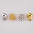 Irregular CCB beads in gold and silver finish with polished surface for DIY jewelry - Style 05-10.5x14mm / Gold