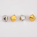 Irregular multifaceted CCB spacer beads in gold and silver finish for DIY jewelry - Style 02-13.5mm