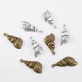 Ciondoli a conchiglia a spirale in lega vintage per gioielli fai-da-te argento e bronzo - Conchiglia-14x30