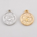 Pendenti vintage a moneta con aquila in oro e argento per la creazione di gioielli - Moneta - Colore Acciaio (16x20)
