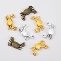 Ciondoli a forma di granchio in lega retrò in oro, argento e bronzo per gioielli fai-da-te - Granchio-14x23.5