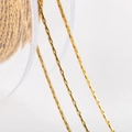 1.5mm golden stainless steel flattened cable chain roll for DIY jewelry making - 1m / Heavy Round Cross Chain-0.3mm