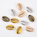 Ciondoli vintage a conchiglia in metallo nei colori oro, argento, oro rosa e bronzo - Conchiglia-12x18.5
