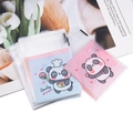 Bolsas transparentes de autocierre con dibujos de panda para joyas y dulces - 7*7+3 / Paquete de 100 / Mix Panda de Colores
