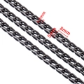 DIY 3mm Gunmetal Aluminium O-Kette mit detaillierten 5mm und 8mm Gliedmaßenangaben - 1.4*5*8mm / Gunmetal-Schwarz / 0,5 Meter/Packung