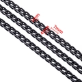 Schwarze Aluminium O-Kette DIY Schmuckglieder mit 11mm Länge und 4mm Drahtstärke - 1.2*4.3*7.3mm / Gunmetal-Schwarz / 0,5 Meter/Packung