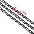 Schwarze DIY-Aluminiumkette 3,5mm Glieder für Schmuckherstellung mit 0,9mm Drahtstärke - 1.0*3.5*6.5mm / Gunmetal-Schwarz / 0,5 Meter/Packung