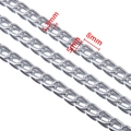 Silberne Aluminium-O-Kette DIY-Schmuckzubehör mit 1,3mm Dicke und 5x8mm Gliedern - 1.4*5*8mm / Silber / 0,5 Meter/Packung