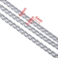Silberne 3,5mm Aluminium O-Kette für DIY-Schmuck mit 0,9mm Drahtdurchmesser - 1.0*3.5*6.5mm / Silber / 0,5 Meter/Packung