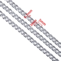 Silberne Aluminium-Gliederkette für DIY-Schmuck, 3mm Breite mit 0.7mm Drahtstärke - 0.8*3*5mm / Silber / 0,5 Meter/Packung