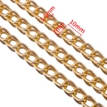 Goldene Aluminium-O-Kette 1,6mm Draht mit 7mm Breite und 10mm Länge für DIY-Schmuck - 1.6*7*10mm / Gold / 0,5 Meter/Packung