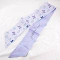 Lavendel smalle sjaal met vlinderprint en Love Yourself tekst voor haar of tassen - Paarse Vlinder