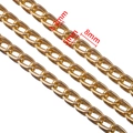 Polierte 13mm goldene Aluminium-O-Kette für DIY-Schmuck und Taschenzubehör - 1.4*5*8mm / Gold / 0,5 Meter/Packung
