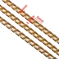 Goldene Aluminium-O-Kette 3,5mm Breite mit 0,9mm Drahtstärke für DIY-Schmuckherstellung - 1.0*3.5*6.5mm / Gold / 0,5 Meter/Packung