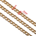 Goldene 0,7mm Aluminium O-Kette für DIY Schmuckherstellung Halsketten und Armbänder - 0.8*3*5mm / Gold / 0,5 Meter/Packung